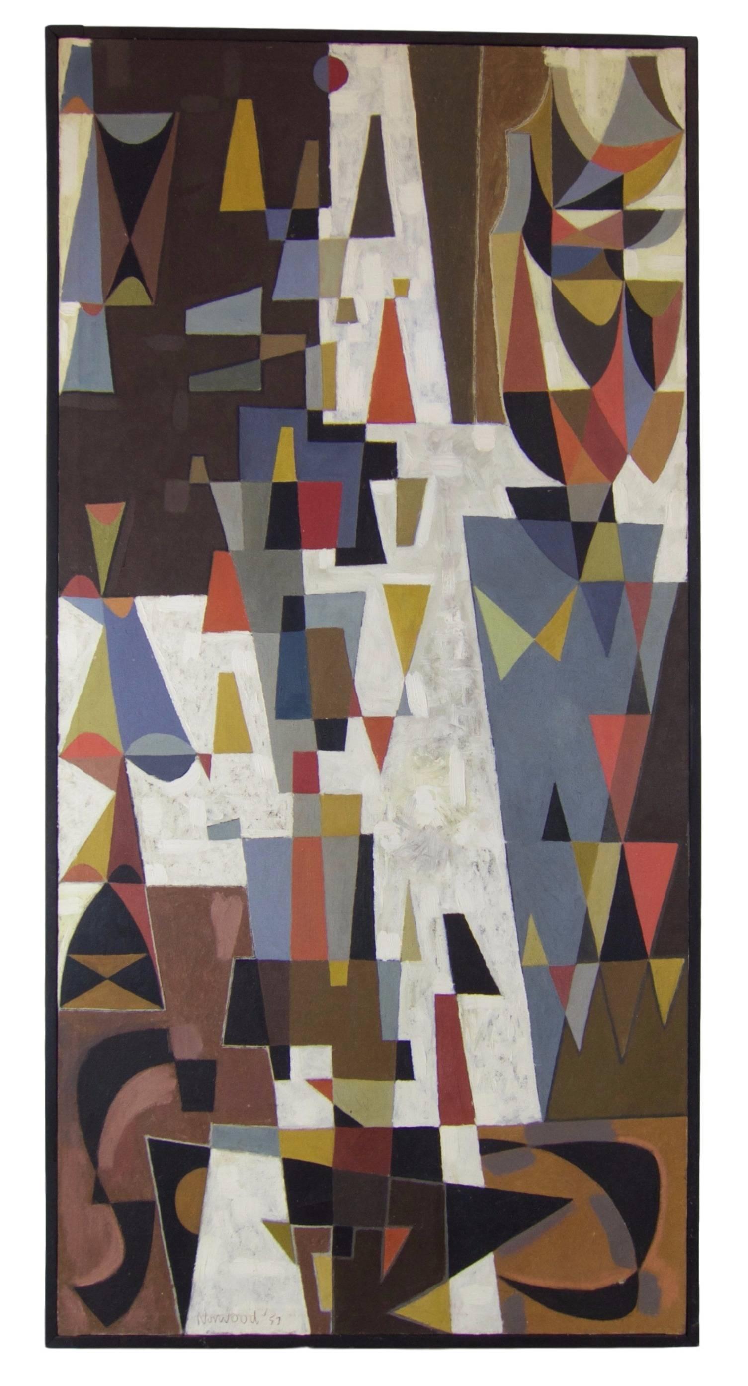 1950s abstract oil painting - Painting by Rick Norwood