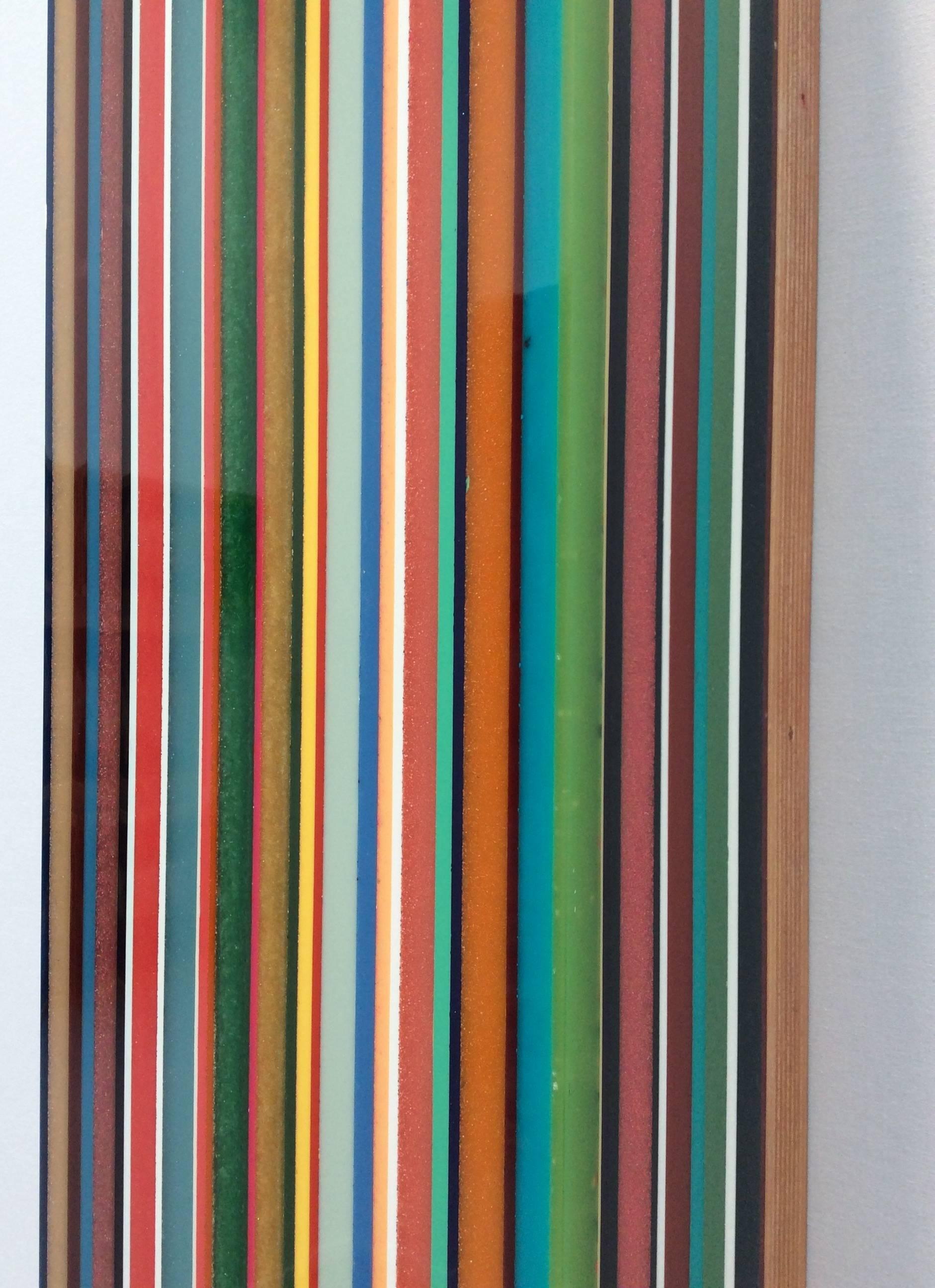 Farbbramme 1 - Brown Abstract Sculpture by Harald Schmitz-Schmelzer