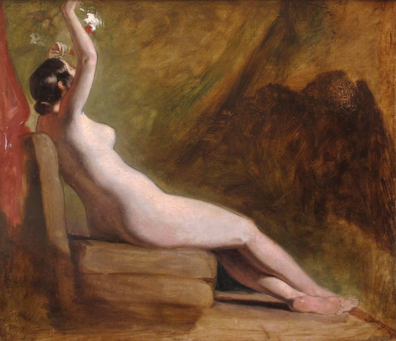 William Etty R.A. Nude Painting - Reclining Nude