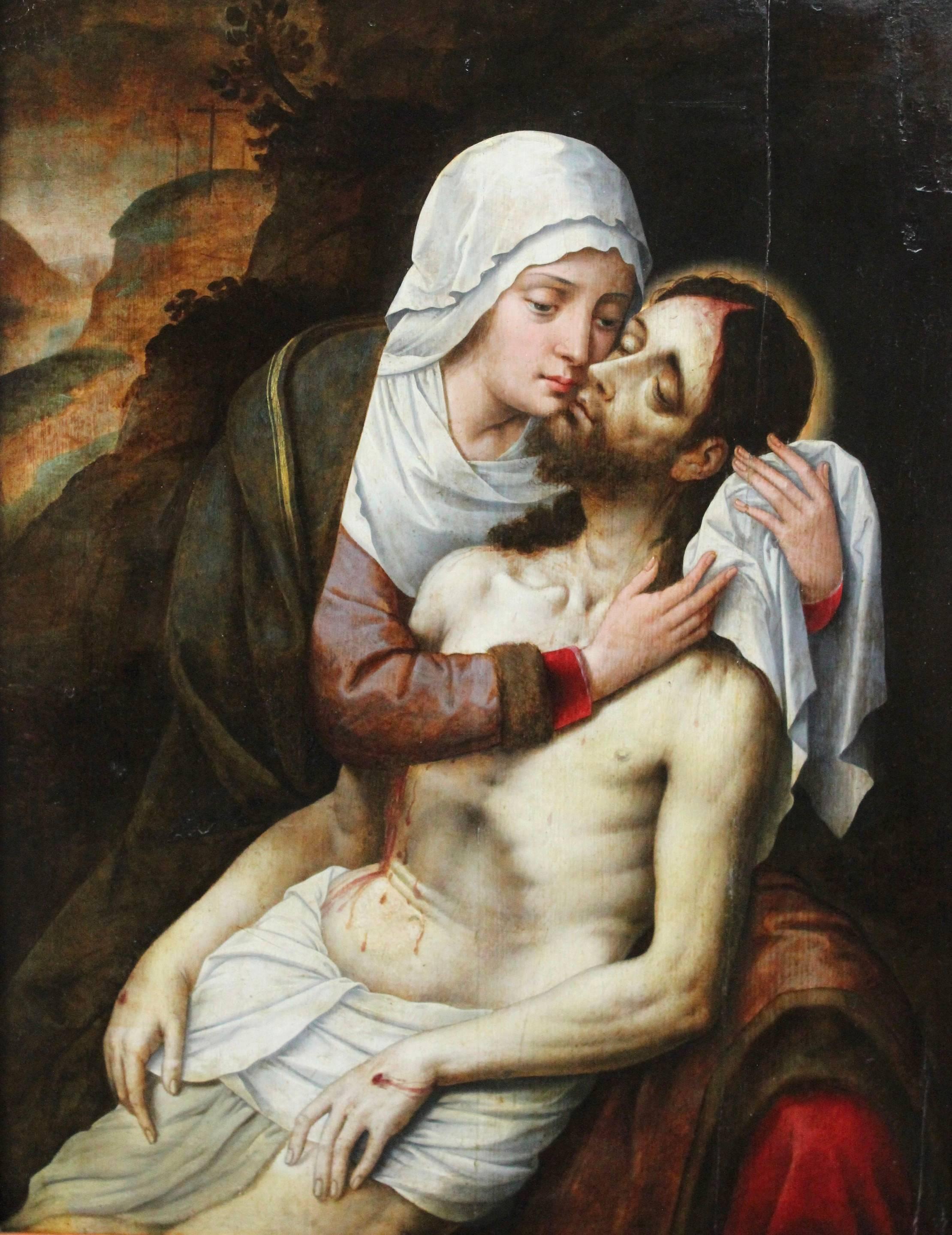 Francesco Francia Portrait Painting - Death of Christ
