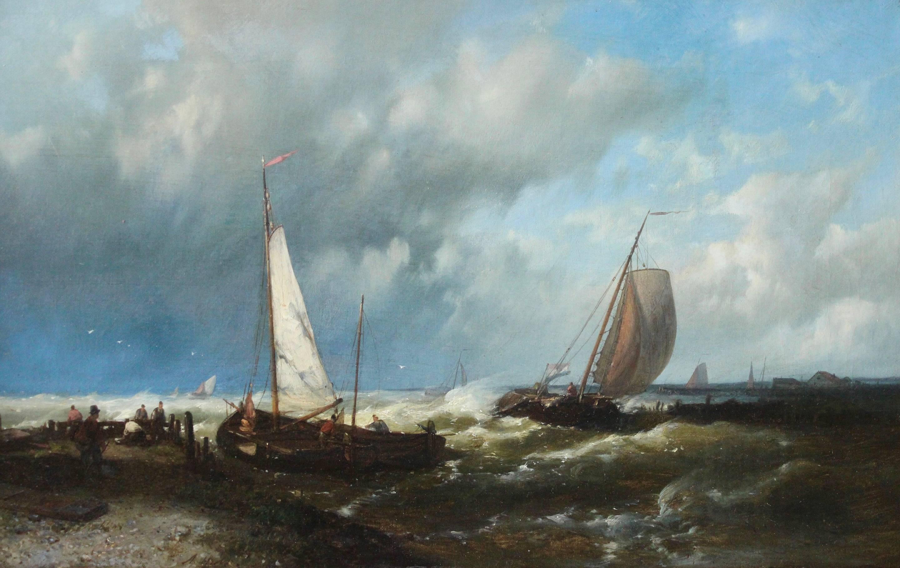 Abraham Hulk the Elder Landscape Painting - On the Coast - Holland