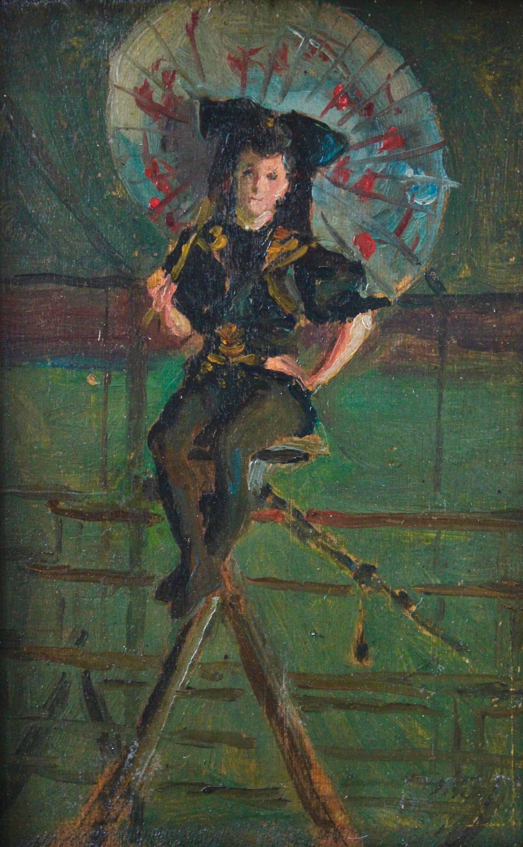 Dame Laura Knight Portrait Painting - On the High Wire