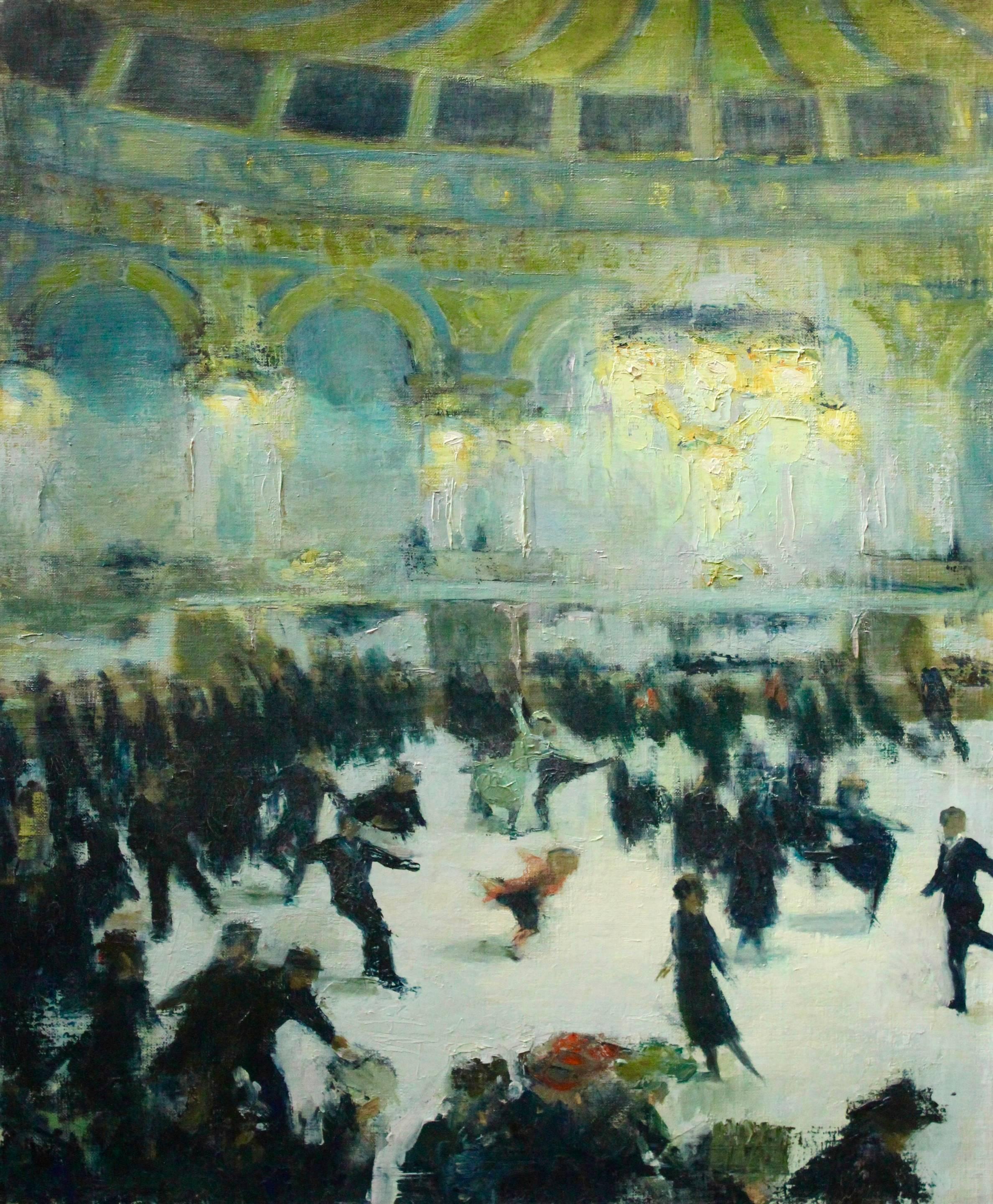 Unknown Interior Painting - Ice Skaters at the Grand Palais - Paris