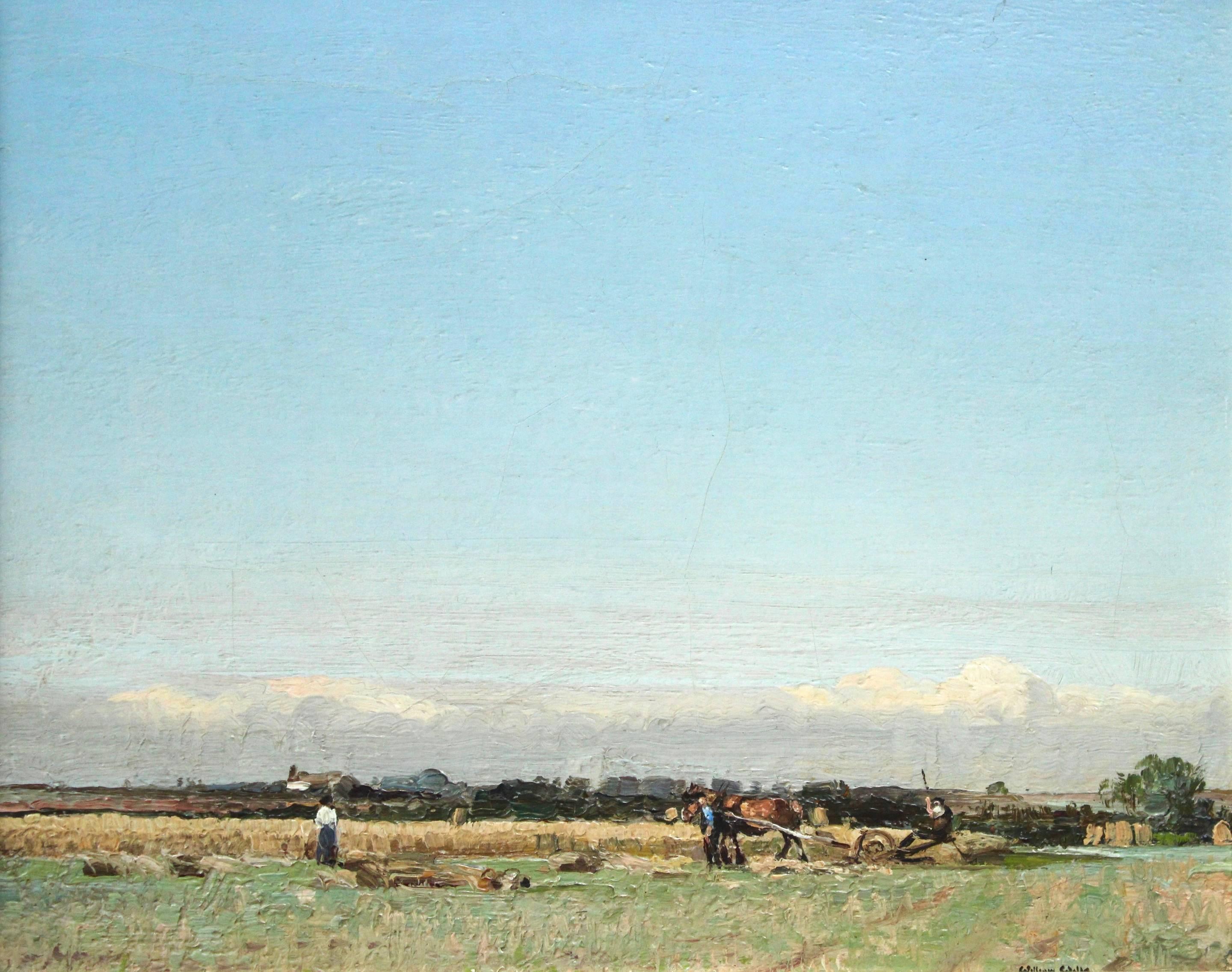 William Page Atkinson Wells Figurative Painting - Gathering the Harvest