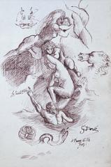 Antique La Sainte Bible - Original Illustration