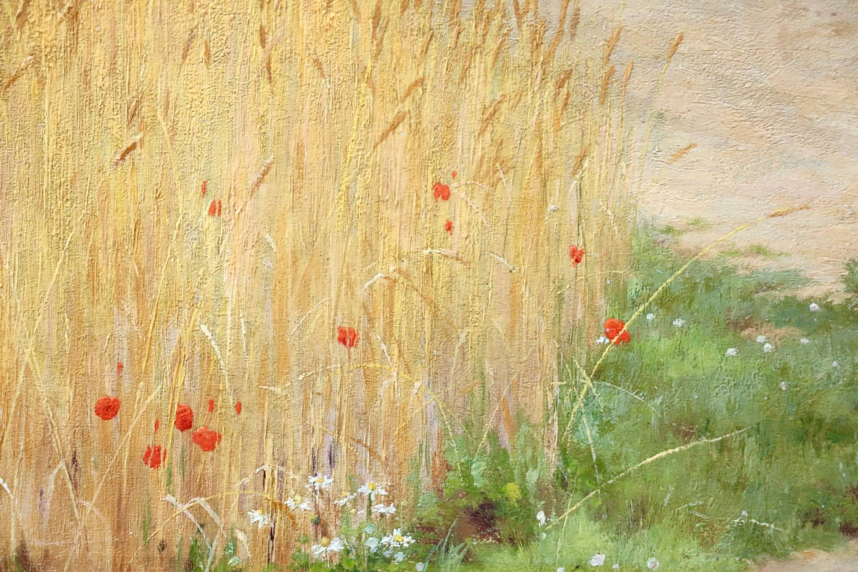Poppies in the Cornfield - Painting by Paul Camille Guigou
