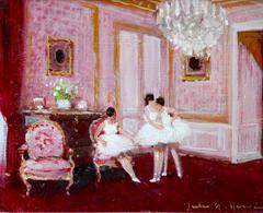 Ballet Dancers in a Pink Salon