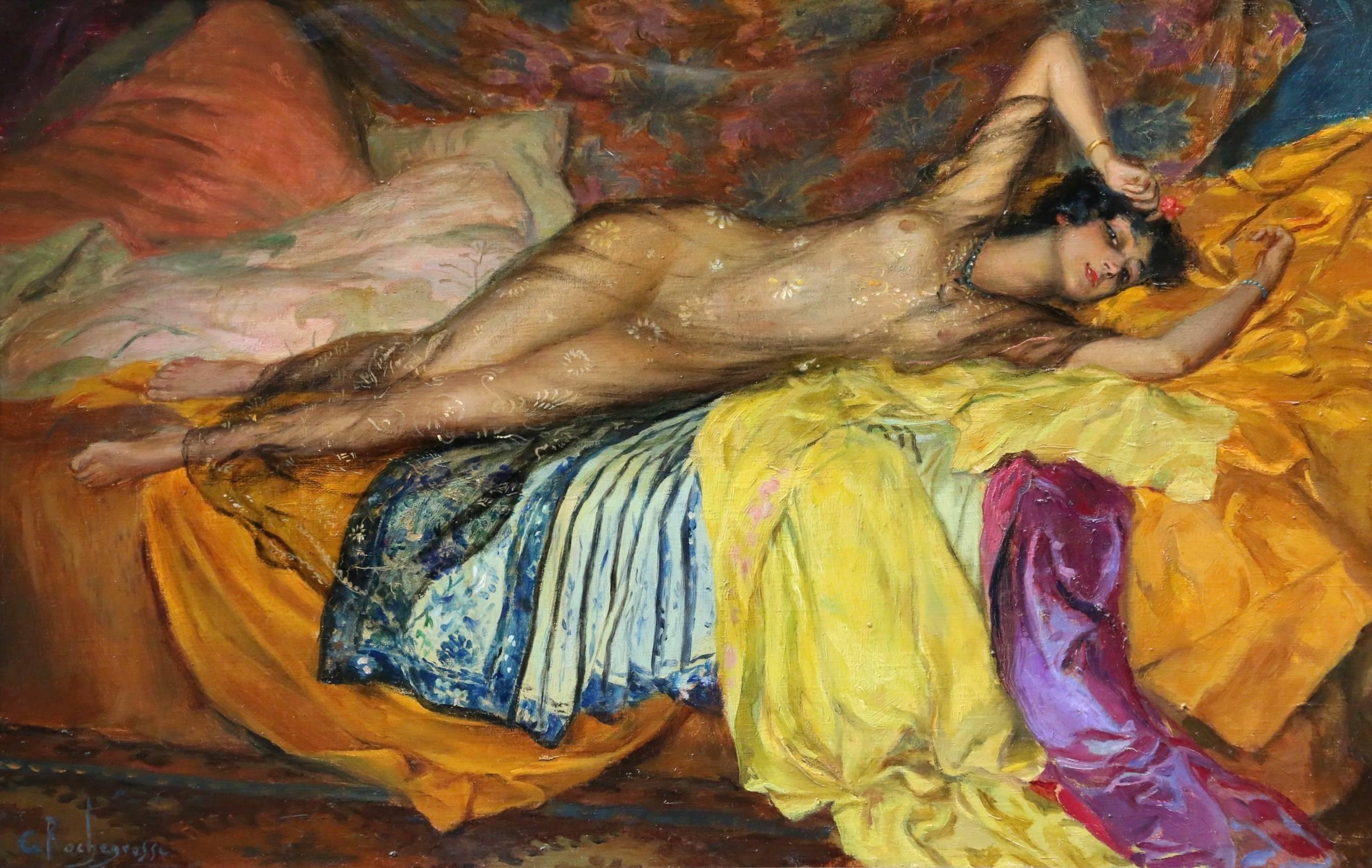 Georges Antoine Rochegrosse Nude Painting - Nude in Harem