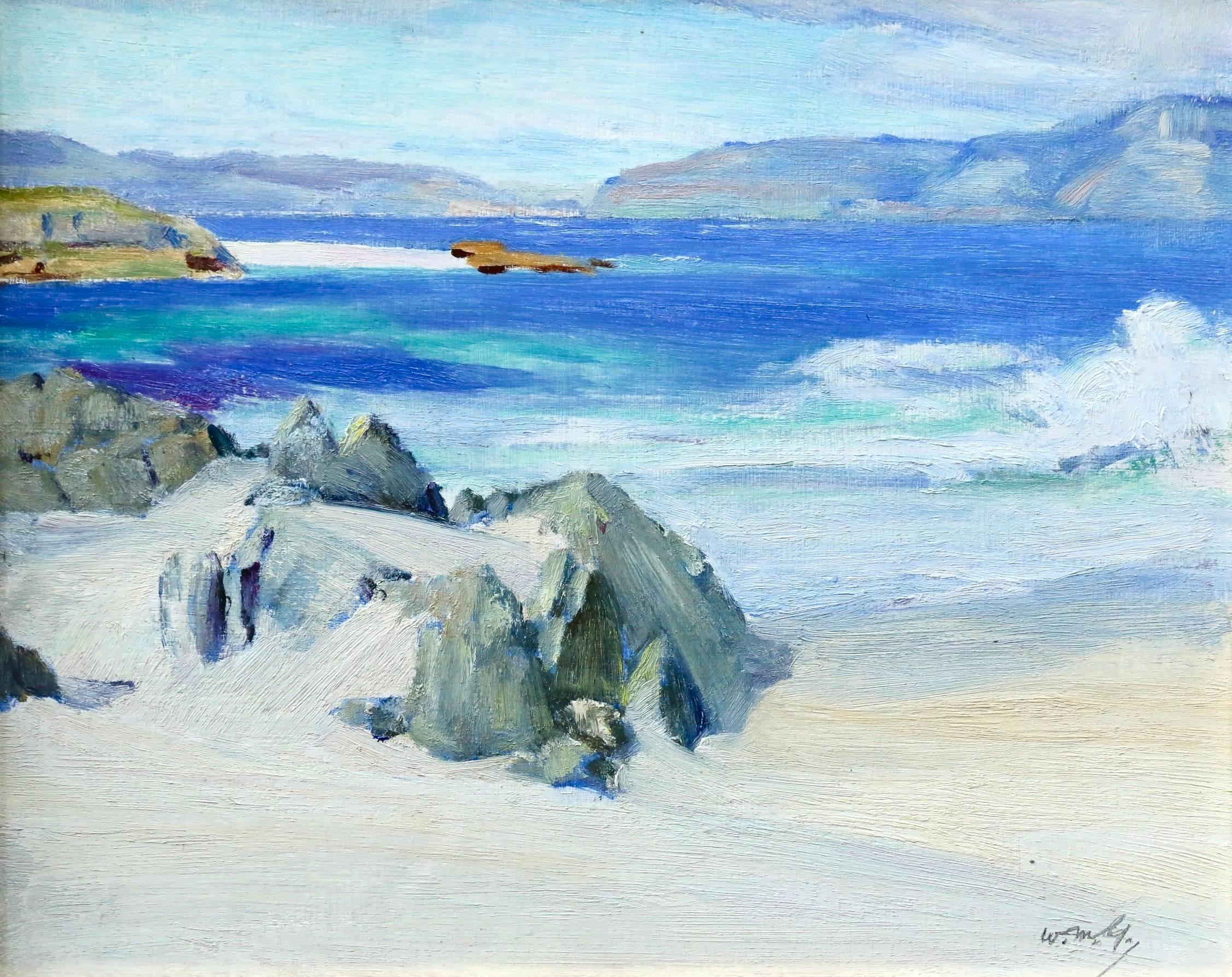 William Mervyn Glass Landscape Painting - White Sands - Iona