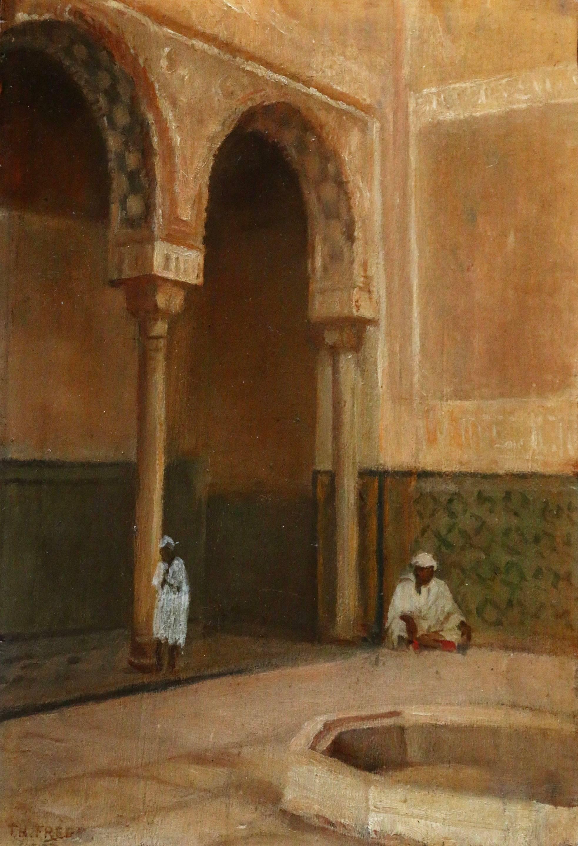Theodore Frère Interior Painting - Arabs in a Hammam