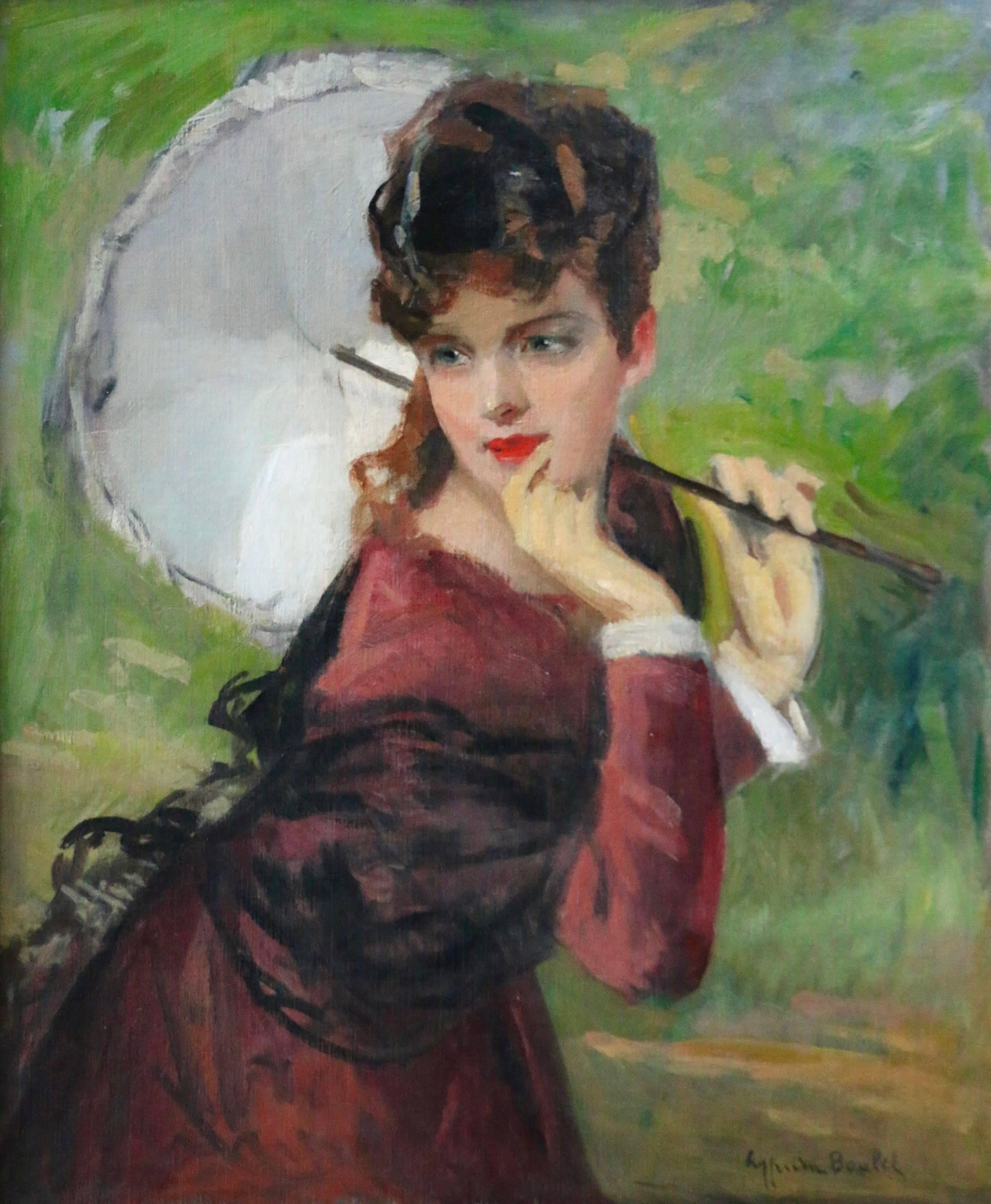 Figurative Painting Cyprien Eugène Boulet - Une dame élégante