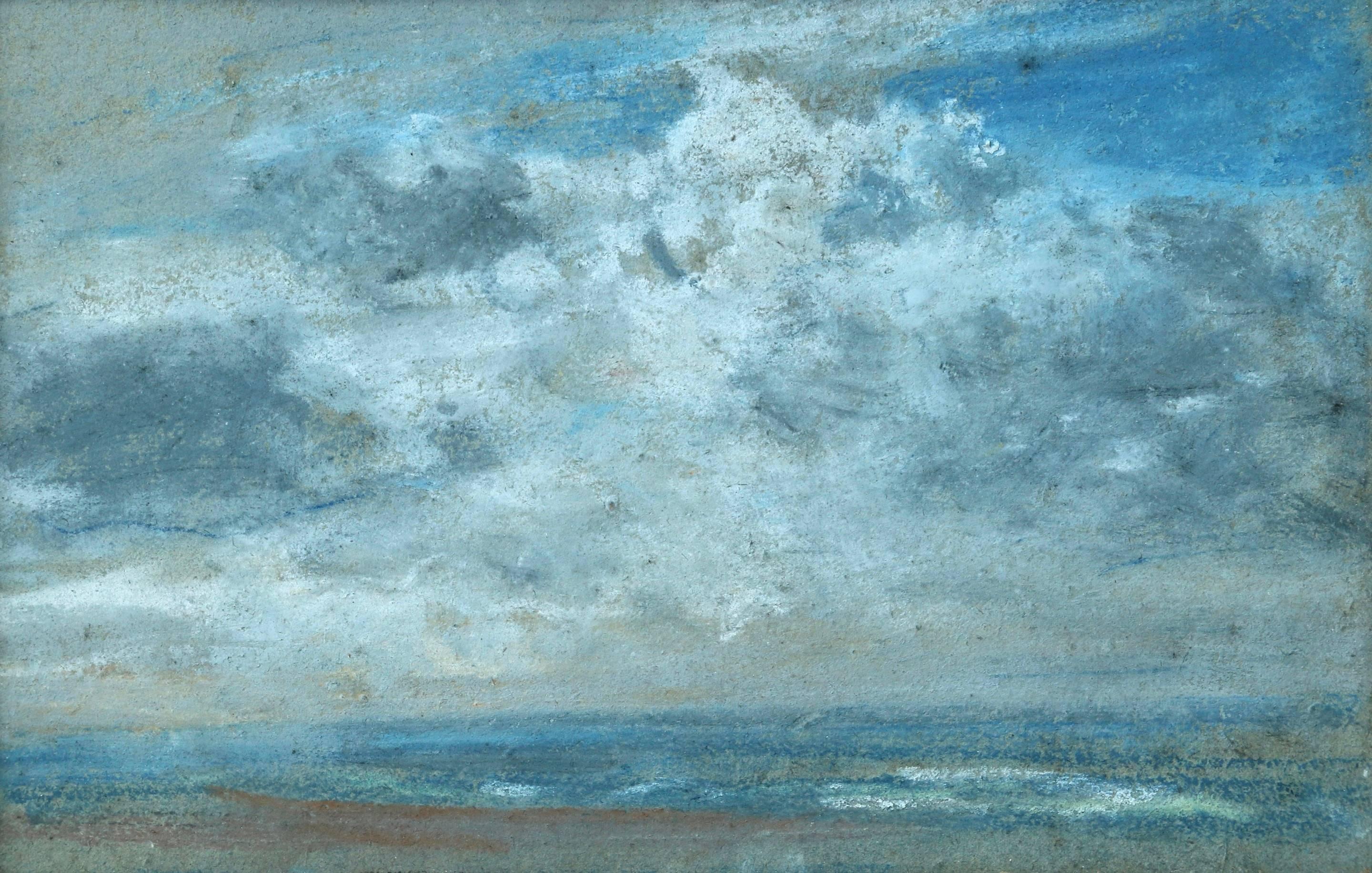Eugène Louis Boudin Landscape Painting - Clouds over Sea