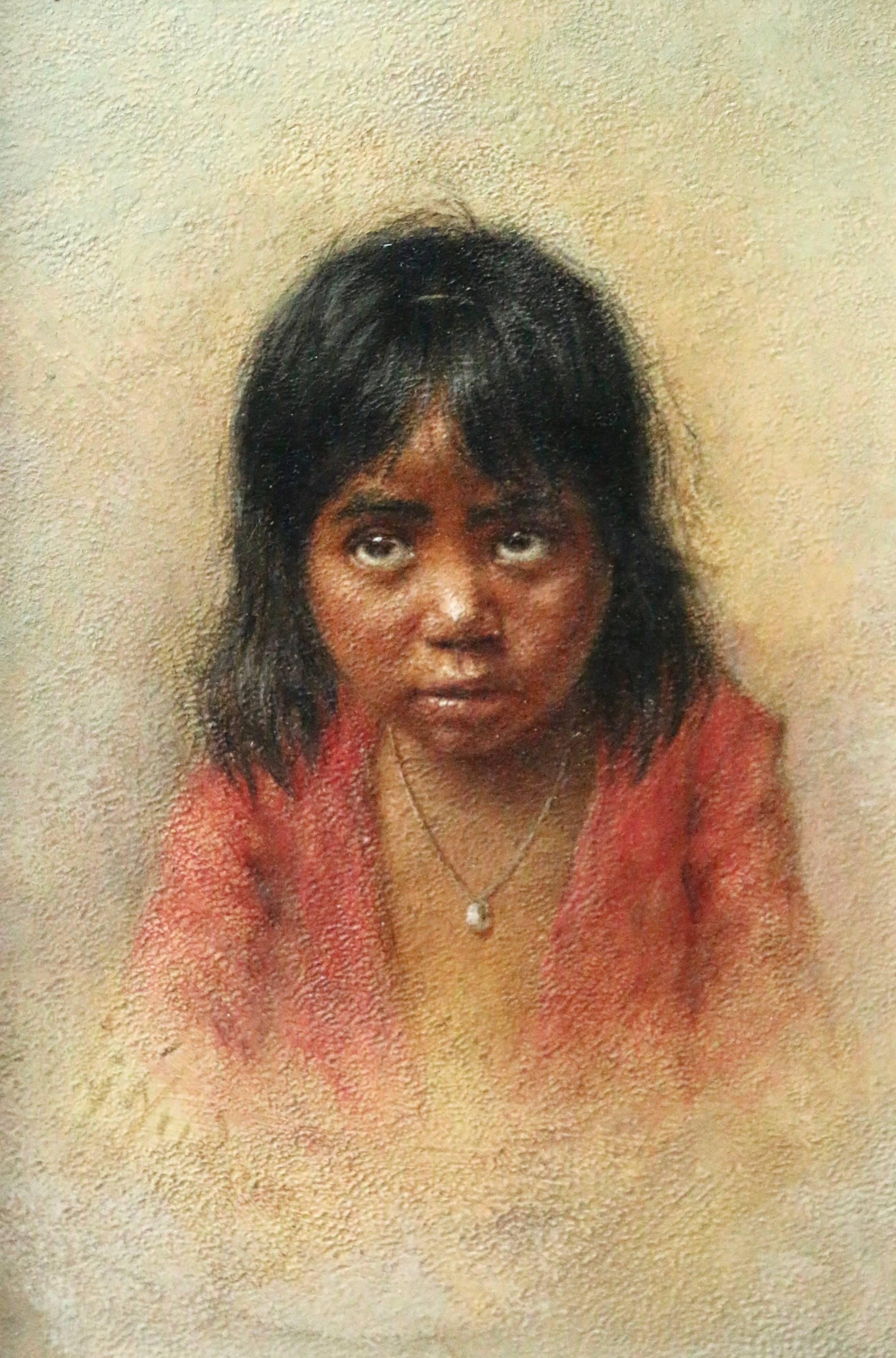 Grace Carpenter Hudson Portrait Painting - Pomo Indian Girl