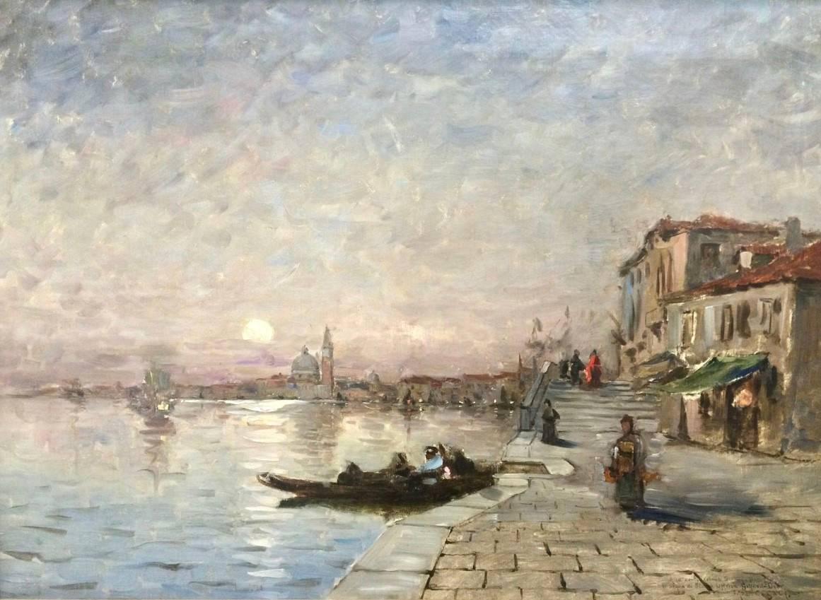 Charles-Gifford Dyer Landscape Painting - Sunset - Venice