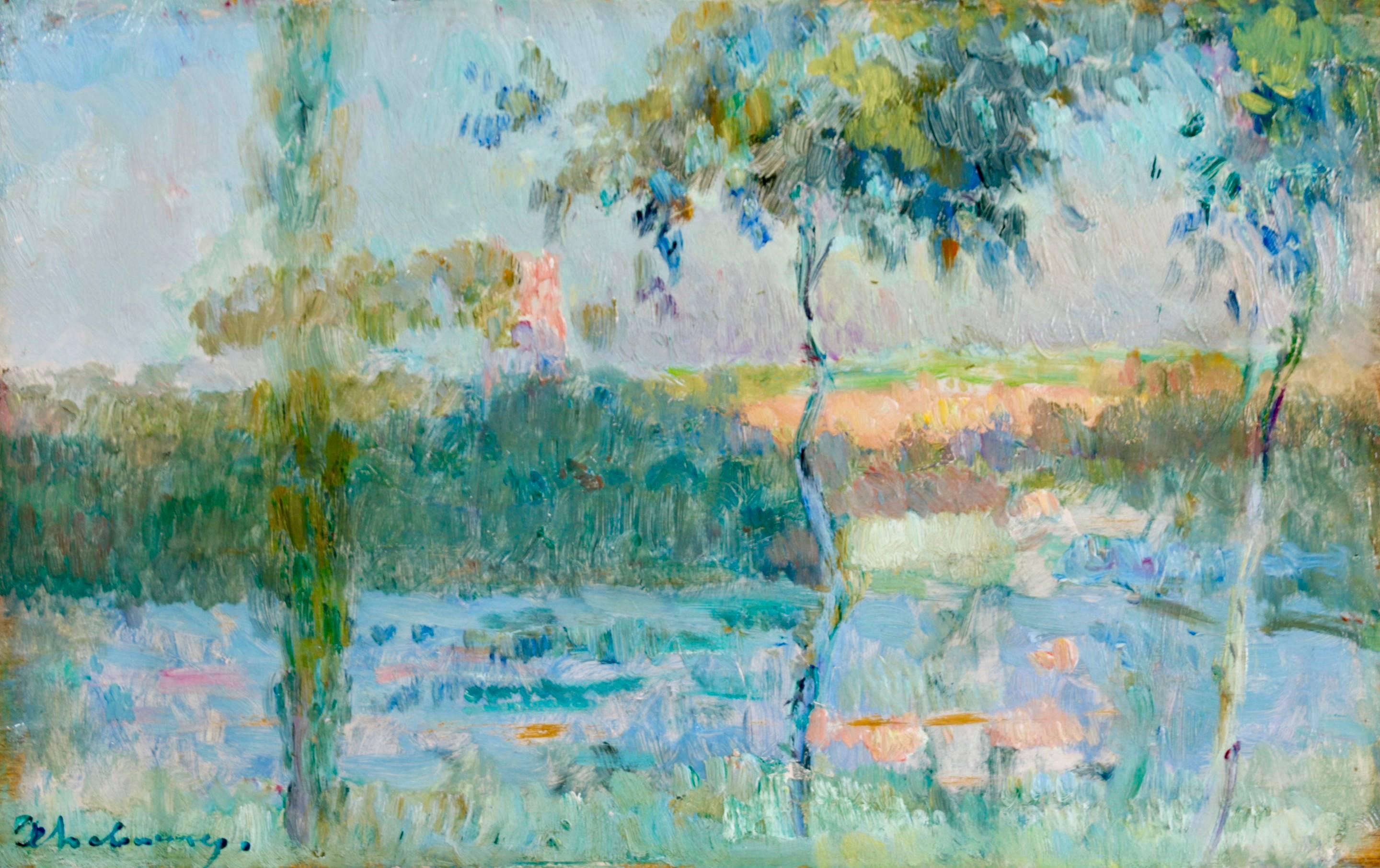 Albert Lebourg Landscape Painting - Spring on River Seine