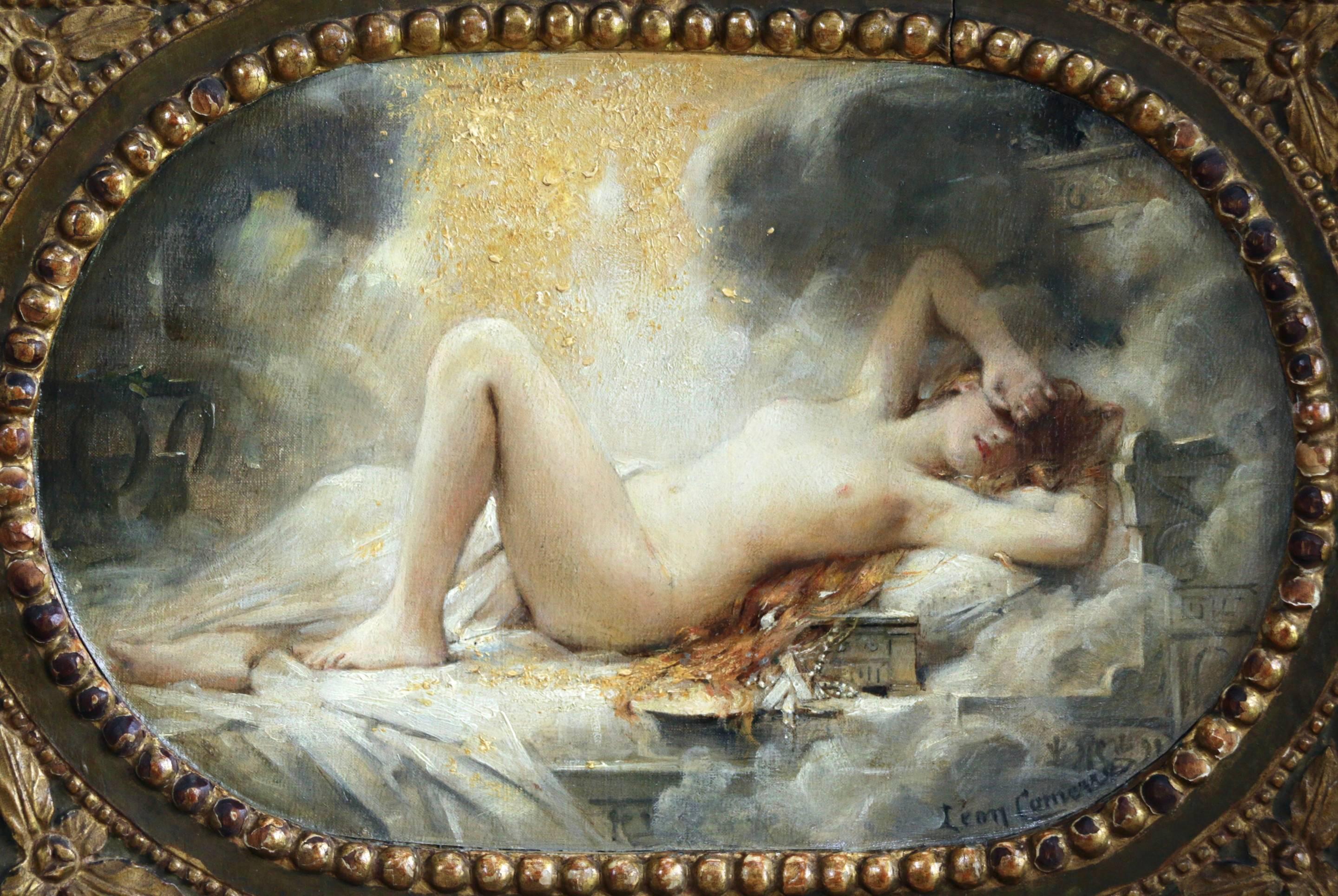 Léon François Comerre Interior Painting - Dana and the Shower of Gold