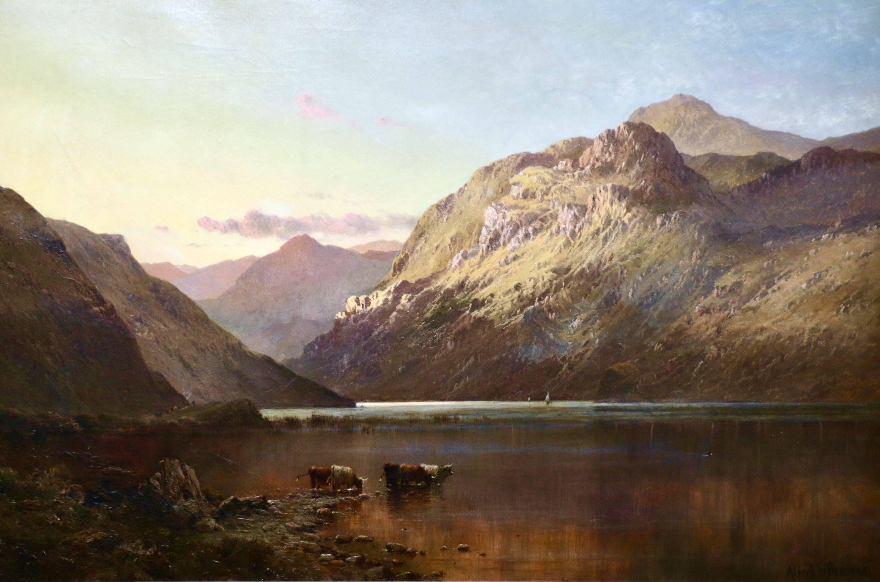 Alfred de Breanski Sr. Landscape Painting - At the foot of Brander Pass - Highlands