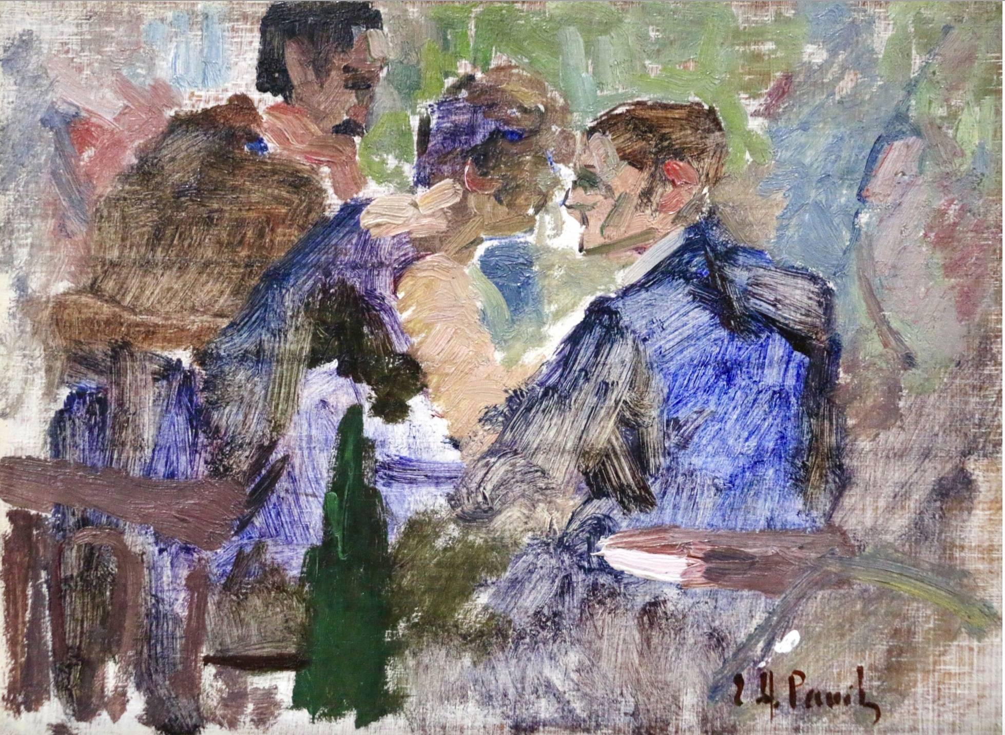 Elie Anatole Pavil Figurative Painting - In the Cafe