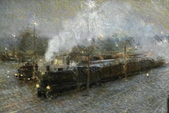 Munich Station - Night - 1905