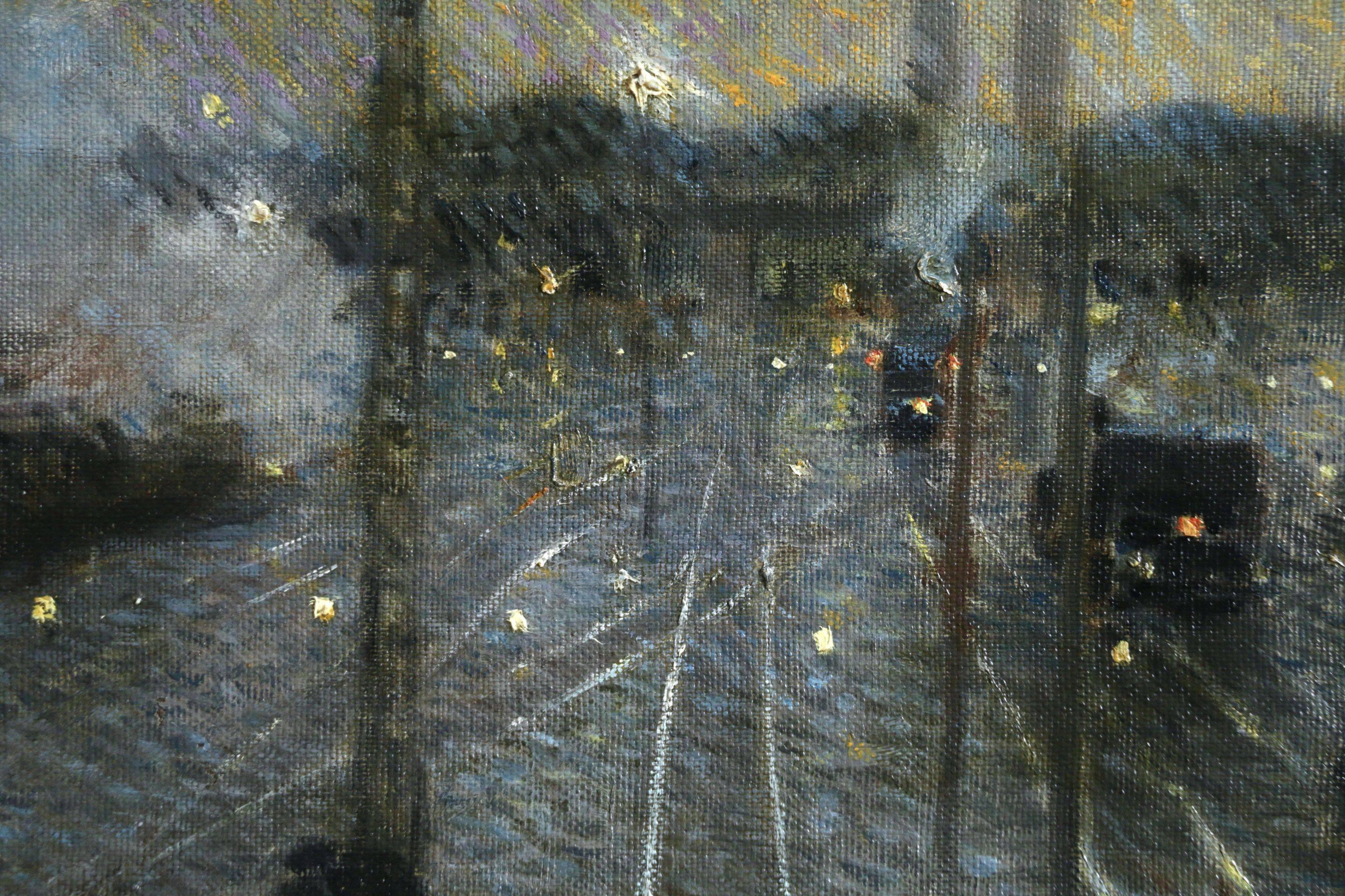 Munich Station - Night - 1905 - Impressionist Painting by Enrique Martinez Cubells y Ruiz