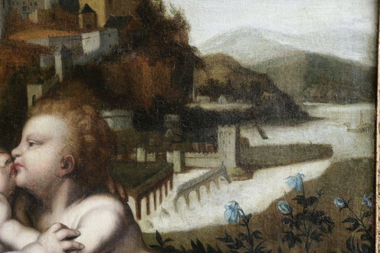 School of Marco D'Oggiono The Holy Infants Embracing For Sale at 1stdibs