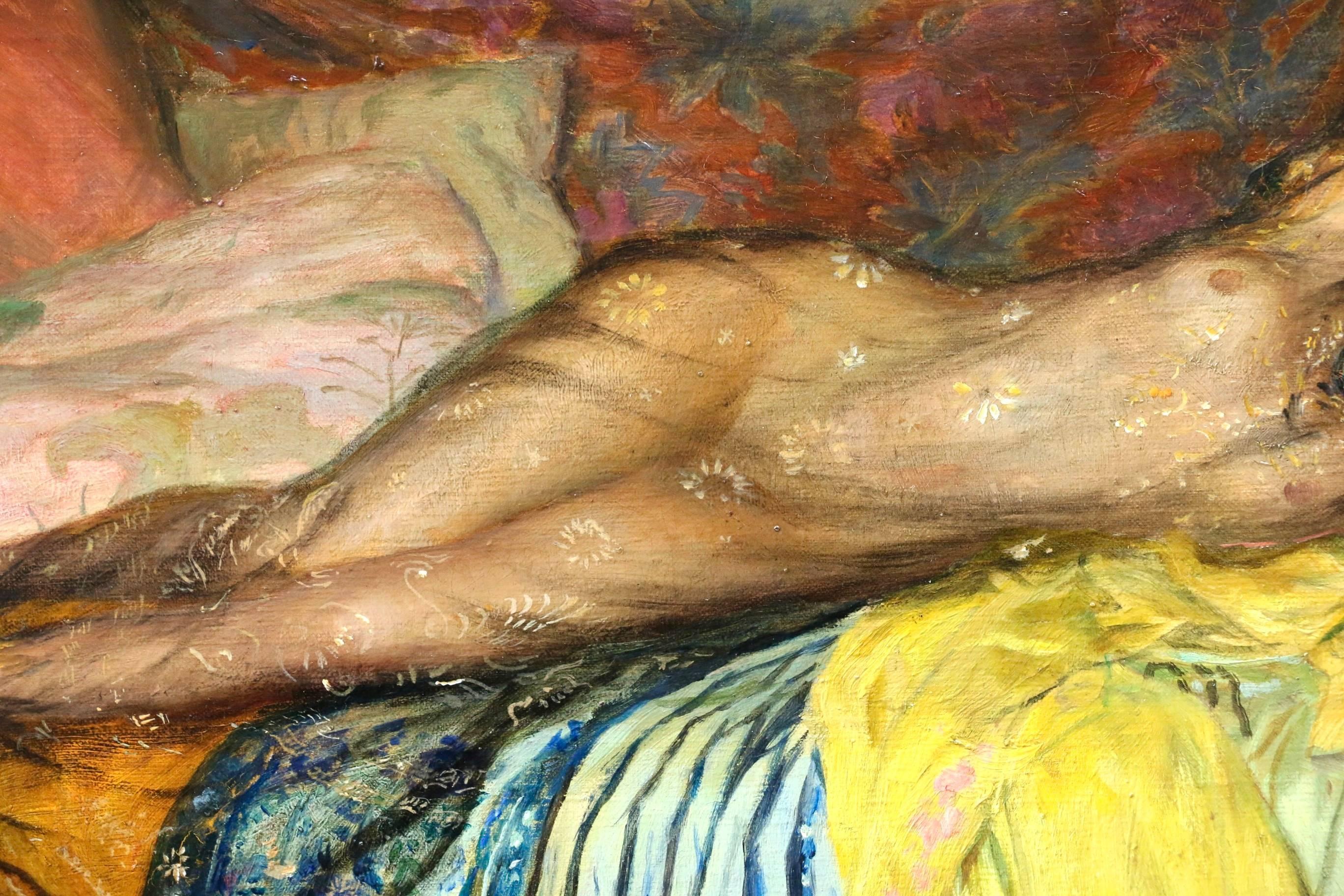 Nude in Harem - Impressionist Painting by Georges Antoine Rochegrosse
