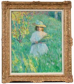 Petite fille - Postimpressionistisches figuratives Öl von Henri Lebasque