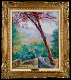 „Chemin à travers les collines“ – Postimpressionistisches Landschaftsgemälde in Öl von Othon Friesz