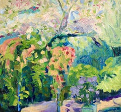 Le Jardin Fleuri - Paesaggio post-impressionista a olio di Robert Antoine Pinchon