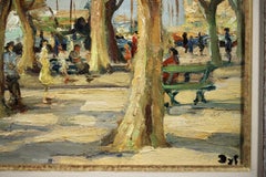 Cannes y el puerto viejo - Pintura al óleo de paisaje posimpresionista de Marcel Dyf