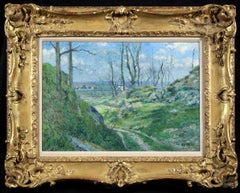 Victor Vignon - Early Spring, French Impressionist Oil on Canvas c. 1880