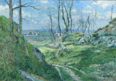 Victor Vignon - Early Spring, French Impressionist Oil on Canvas c. 1880