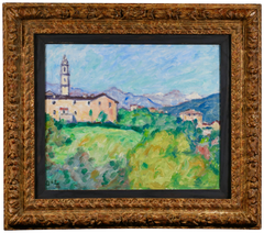 Georges d'Espagnat - Vue de Dronero, Italy, Post-Impressionist Oil 1899