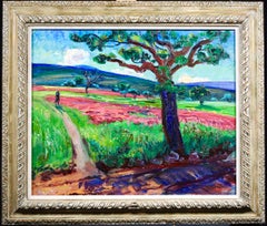 Rene Seyssaud - Champ de Lavande en Provence, Fauvist Oil on Canvas c1905