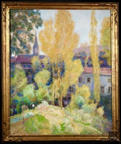 Victor Charreton - Murols in autunno, olio post-impressionista francese del 1925