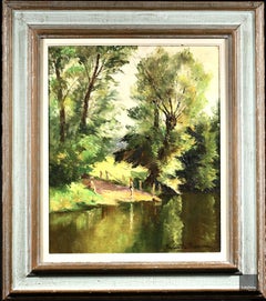 Paulémile Pissarro - Baigneuses à Clécy, Normandy Post-Impressionist Oil