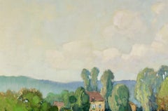 Georges Charles Robin - Matin sur la Sèvre, French Impressionist Oil c1970