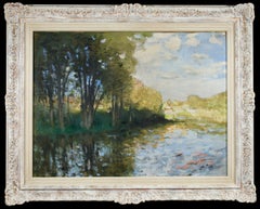 Pierre Montezin - olio su tela originale firmato - Bords du Loing, Moret