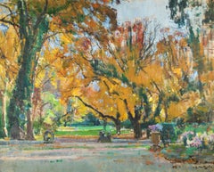 Louis Montagne - Original large signed 1938 oil on canvas "Automne a Pontmartin"