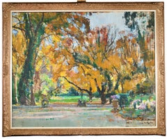 Louis Montagne - Original large signed 1938 oil on canvas "Automne a Pontmartin"