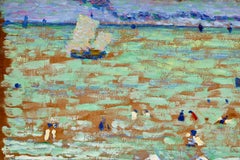 GEORGES LEMMEN (1865–1916) ORIGINAL, SIGNIERT, 1891, ÖL AUF HOLZTAFEL – HEYST NR. 25
