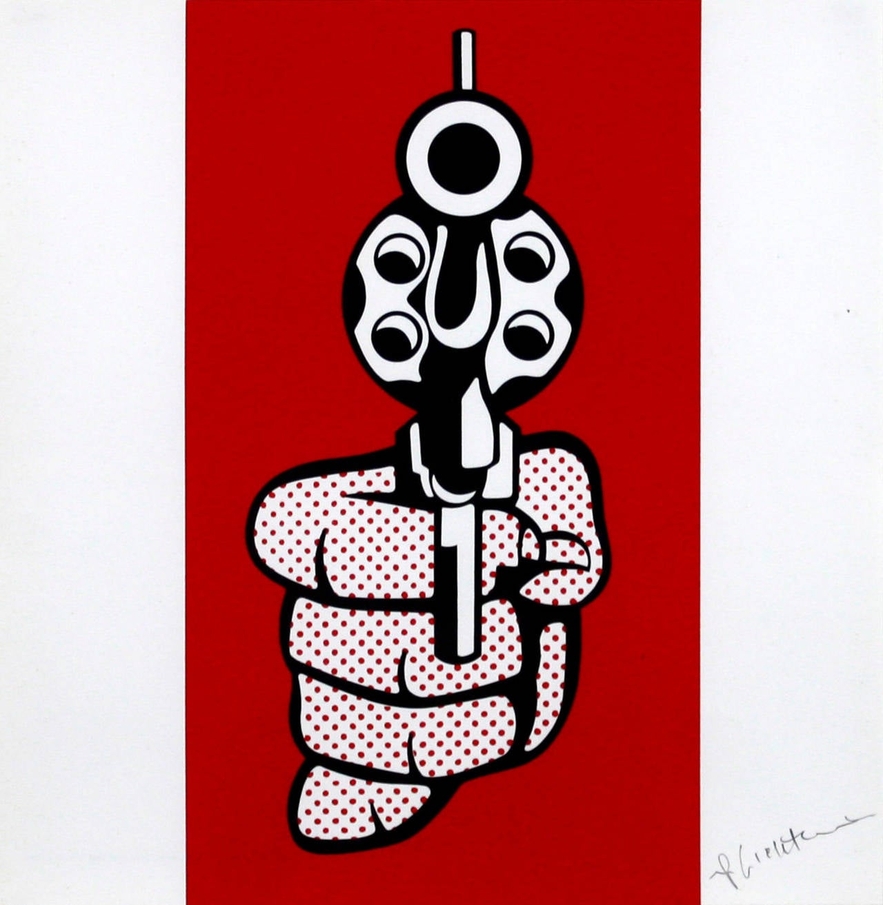 Roy Lichtenstein Figurative Print - Pistol