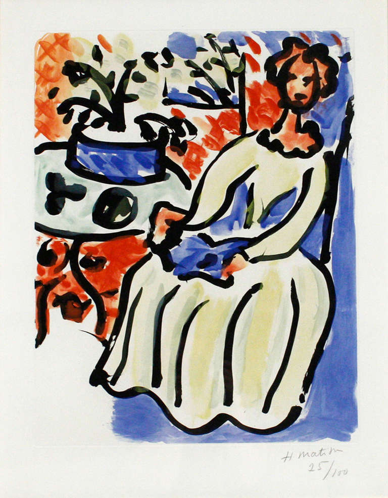 Henri Matisse Figurative Print - Marie Jose en Robe Jaune
