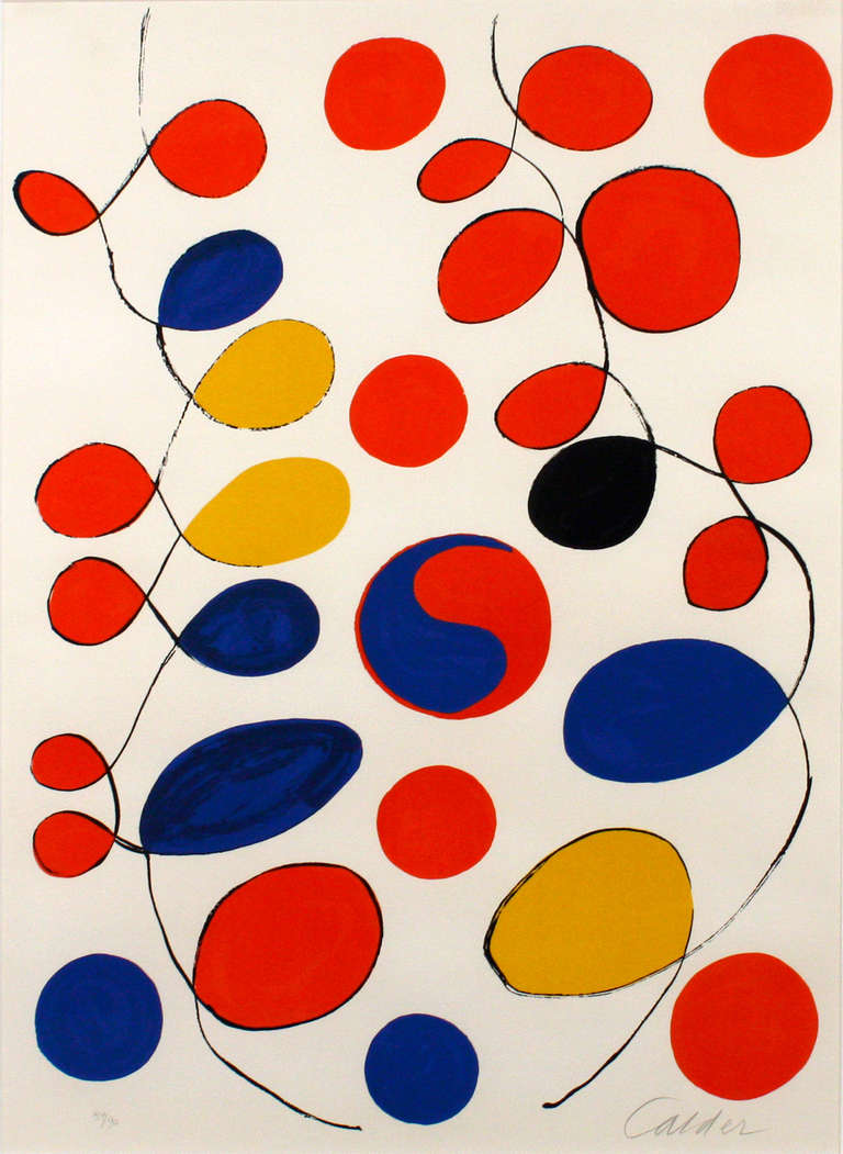 Abstract Print Alexander Calder - Boucles