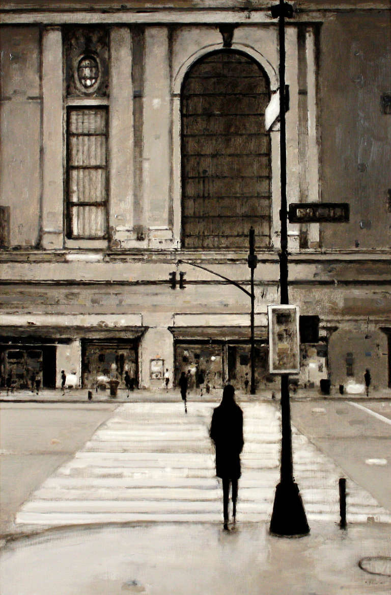 Geoffrey Johnson Landscape Painting - Crossing at Grand Central