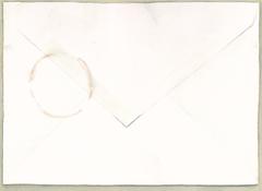 Margot Glass, Envelope with Ring, Watercolor and pencil still life, 2016