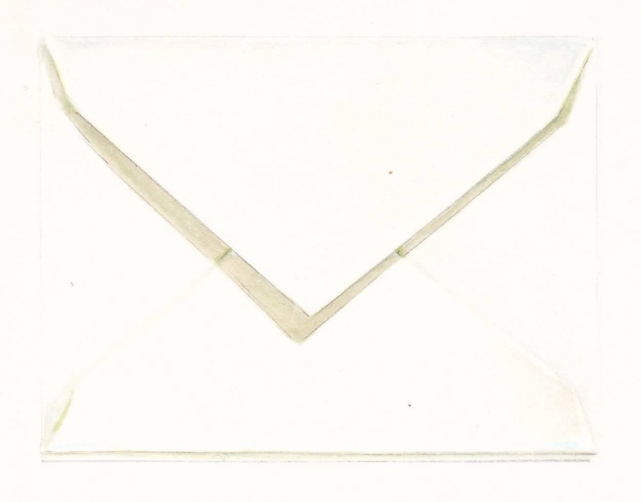 Margot Glass Small White Envelope For Sale at 1stdibs
