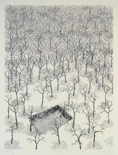 Alan Bray, Ghost, landscape lithograph on Rives BFK, 2012