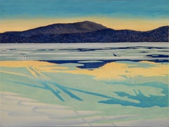 Alan Bray, January Thaw, casein on panel landscape painting, 2016