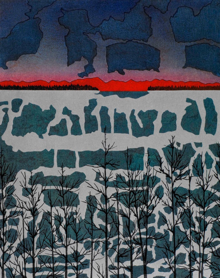 Keiji Shinohara - Keiji Shinohara, Sinfonia (TP), paesaggio in stampa  xilografica Ukiyo-e, 2002 in vendita su 1stDibs